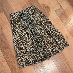 Leopard Print Midi Skirt